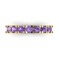 thumbnail image 1 of 1.53 ctw Wedding Band for Women - 14K Yellow Gold Simulated Alexandrite Stackable Eternity Ring, 1 of 6