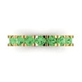 thumbnail image 1 of 1.53 ctw Wedding Band for Women - 14K Yellow Gold Simulated Green Diamond Stackable Eternity Ring, 1 of 6