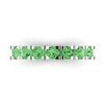 thumbnail image 1 of 1.53 ctw Wedding Band for Women - 18K White Gold Simulated Green Diamond Stackable Eternity Ring, 1 of 6