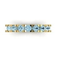 thumbnail image 1 of 1.53 ctw Wedding Band for Women - 18K Yellow Gold Simulated Blue Sapphire Stackable Eternity Ring, 1 of 6