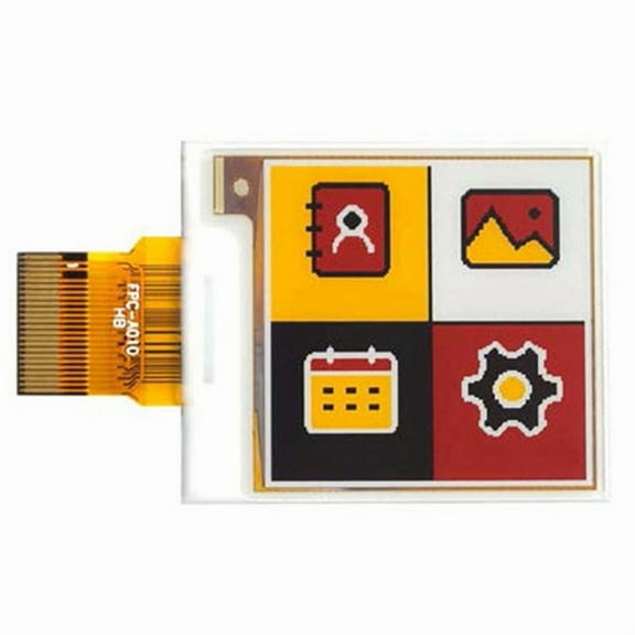 1.54 Inch 4-Color Multi-Color E-Paper Display, Black, White, Yellow and Red Eink 152x152,1 * E-paper,White