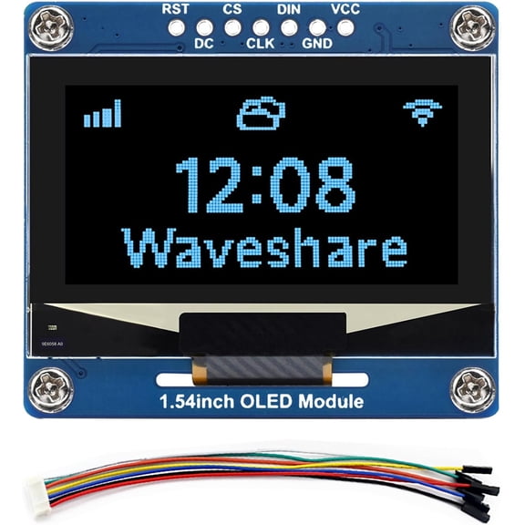 1.54inch OLED Display Module 128  64 Pixels, Embedded SSD1309 Driver Chip, SPI / I2C Communication, for /ESP32/ Jetson Nano/STM32, etc. (Blue Display Color)