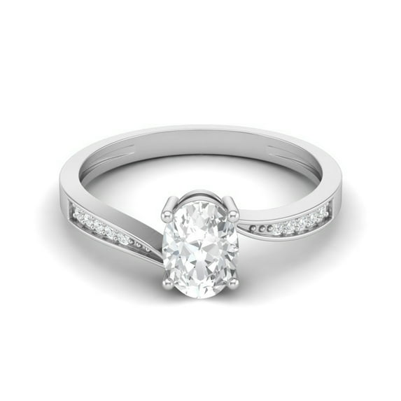 1.55 Carat Oval Moissanite Diamond E Color VS1 Clarity Brilliant Cut 925 Sterling Silver Solitaire Woman Halo Valentines Day Gifts Ring