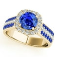thumbnail image 1 of Mauli Jewels 1.55 Carat Tanzanite and Diamond Engagement Ring for Women, Unique Design 14K Rose Gold Gemstone Wedding Jewelry Gift, 1 of 5