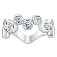 thumbnail image 1 of AFFY (1.55 Cttw) Round Cut White Natural Diamond Bubbel Anniversary Wedding Band Ring In 14k Solid White Gold Ring Size-8, 1 of 1