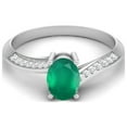 thumbnail image 1 of 1.56 Cts Oval Green Onyx 925 Sterling Silver Solitaire Accent Woman Halo Valentines Day Gifts Ring, 1 of 4