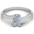 thumbnail image 1 of 1.56 Cts Oval Rainbow 925 Sterling Silver Solitaire Accent Woman Halo Mother's Day Gift Ring, 1 of 4