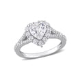 thumbnail image 1 of 1.57 Carat (Ctw) Synthetic Moissanite Heart Engagement Ring in Sterling Silver for Women, 1 of 5