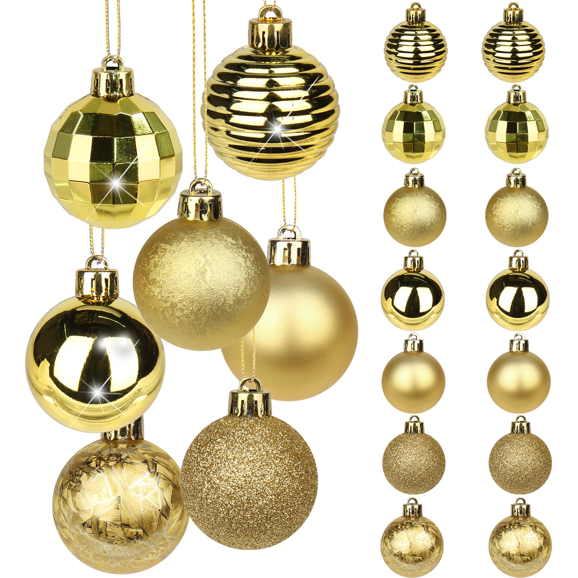 1.57" Christmas Ball Ornaments 42 Pcs Christmas Tree Decorations Set