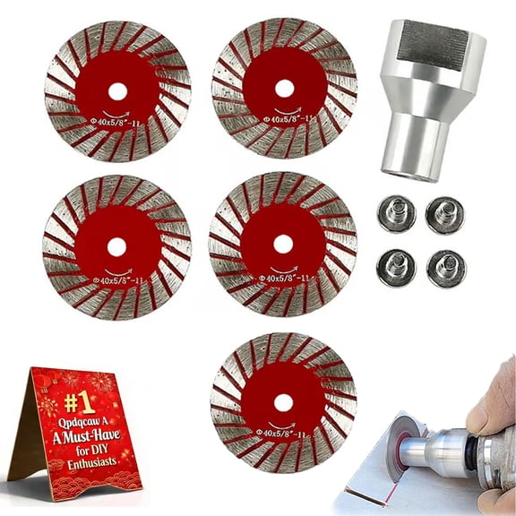 1.57" Diamond Saw Blades Set, Precision Stone Cutting Made Easy, 40mm Multi-Functional Professional Mini Diamond Cutting Blade Set, for Granite, Marble, Sandstone, for Grinder