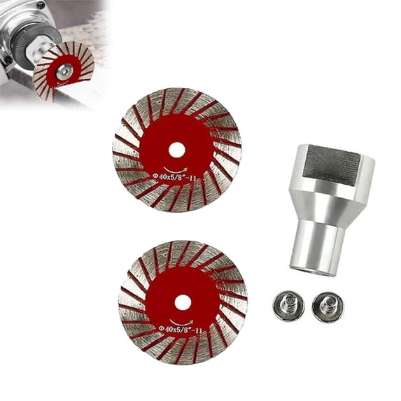 1.57" Diamond Saw Blades Set, Precision Stone Cutting Made Easy, 40mm Multi-Functional Professional Mini Diamond Cutting Blade Set, for Granite, Marble, Sandstone, Mini Diamond Blade (2pcs)