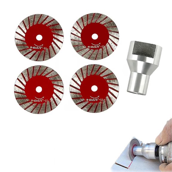 1.57" Diamond Saw Blades Set, Precision Stone Cutting Made Easy, 40mm Multi-Functional Professional Mini Diamond Cutting Blade Set, for Granite, Marble, Sandstone (4pcs)