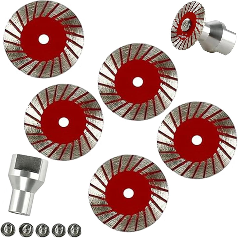 1.57" Diamond Saw Blades Set – 40mm Multi-Functional Mini Blades For Granite, Marble, Sandstone, With 5/8"-11 Adapter For Angle Grinders (Wet/Dry)