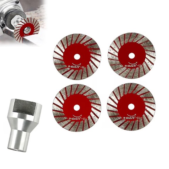 1.57" Diamond Saw Blades Set, Precision Stone Cutting Made Easy, 40mm Multi-Functional Professional Mini Diamond Cutting Blade Set, for Granite, Marble, Sandstone, Mini Diamond Blade (4pcs)
