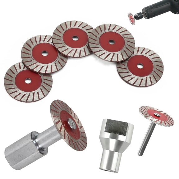 1.57" Diamond Saw Blades Set Precision Stone Cutting Made Easy, Multi-Functional Professional Mini Diamond Cutting Blade Set, Mini Diamond Cutting Blade with Mandrel for Granite, Marble, Sandstone
