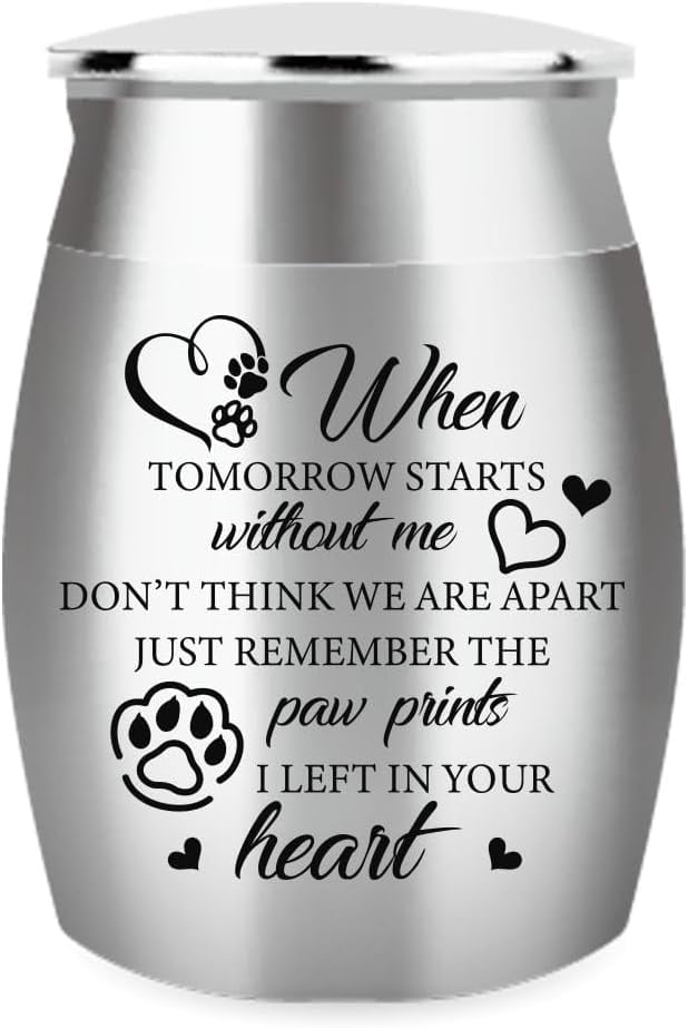 Small Ceramic Keepsake Urn For Human Or Pet Ashes - 10cm H, 280ml Capacity, Airtight Lid