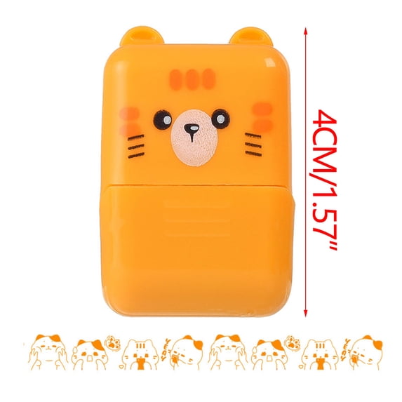 1.57in oller Stamp for Students Crafts - Cute Pattern Ink Pad Reusable Scrapbooking Tool, Decorative Rolling Stamp for Journals/Planners/Art Projects