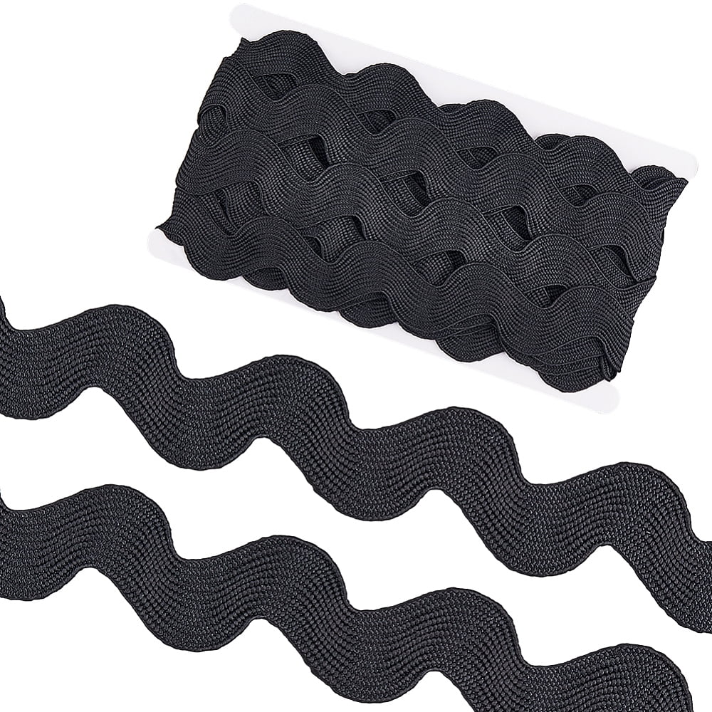 1.58 Inch/40mm Rick Rack 10 Yards Black Jumbo RIC Rac Trim for Sewing ...