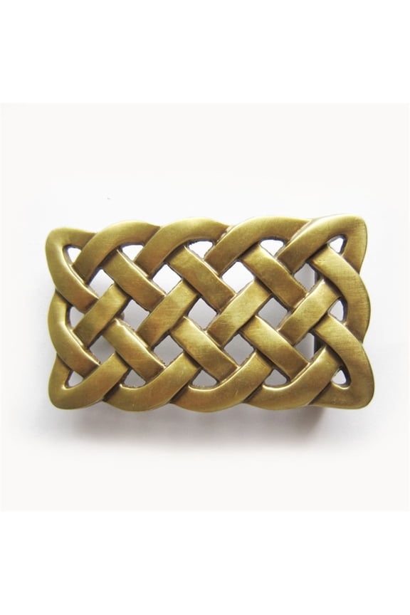 1.58 inches 40 mm Celtic Cross Knot Solid Brass Belt Buckle
