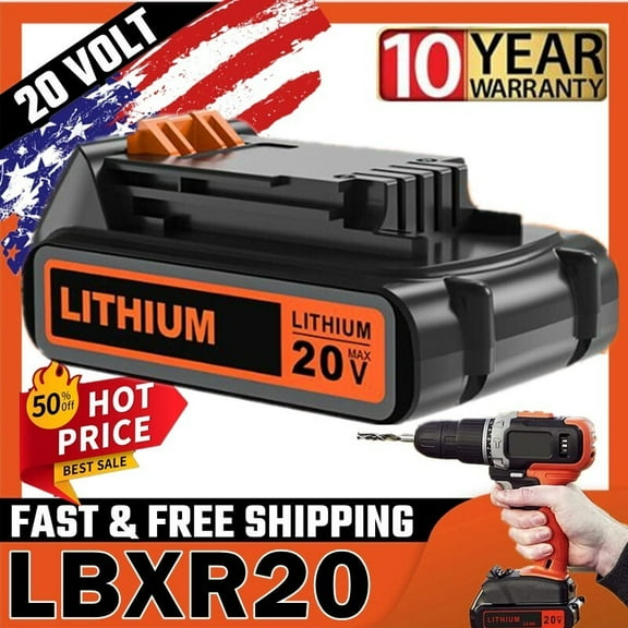 1.5Ah for Black Decker 20V Lithium-Ion Max Battery 20 Volt LBXR20 LBXR2020