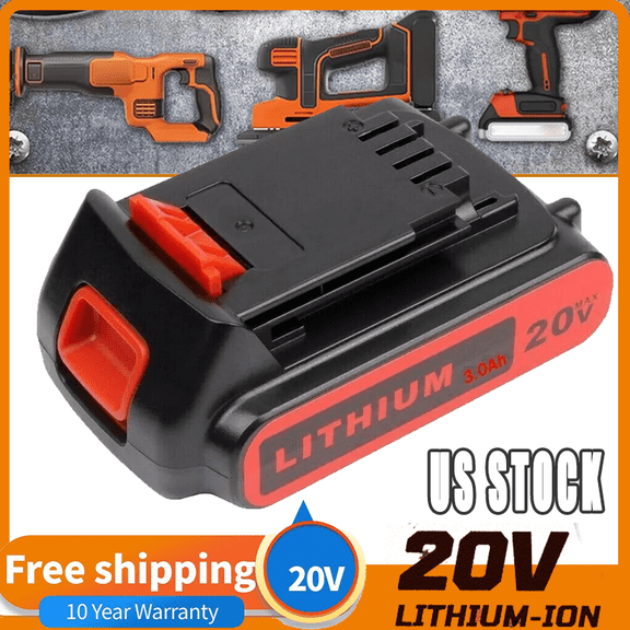 1.5Ah replacement Battery for Black Decker 20V Lithium Max Battery 20Volt LBXR20