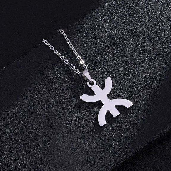 1.5CM Small Africa Berbers Symbol Pendant Necklaces 14K Gold African Berber Kabyle Style Amazigh Jewelry