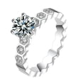 thumbnail image 1 of 1.5CT AAA Cz Hexagon Band Women's 925 Silver Anniversary Wedding Ring Size 5-10, 1 of 5