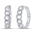 thumbnail image 1 of 1/5CT-DIA CN FASHION HIGH HOOPS EARRING, 1 of 1