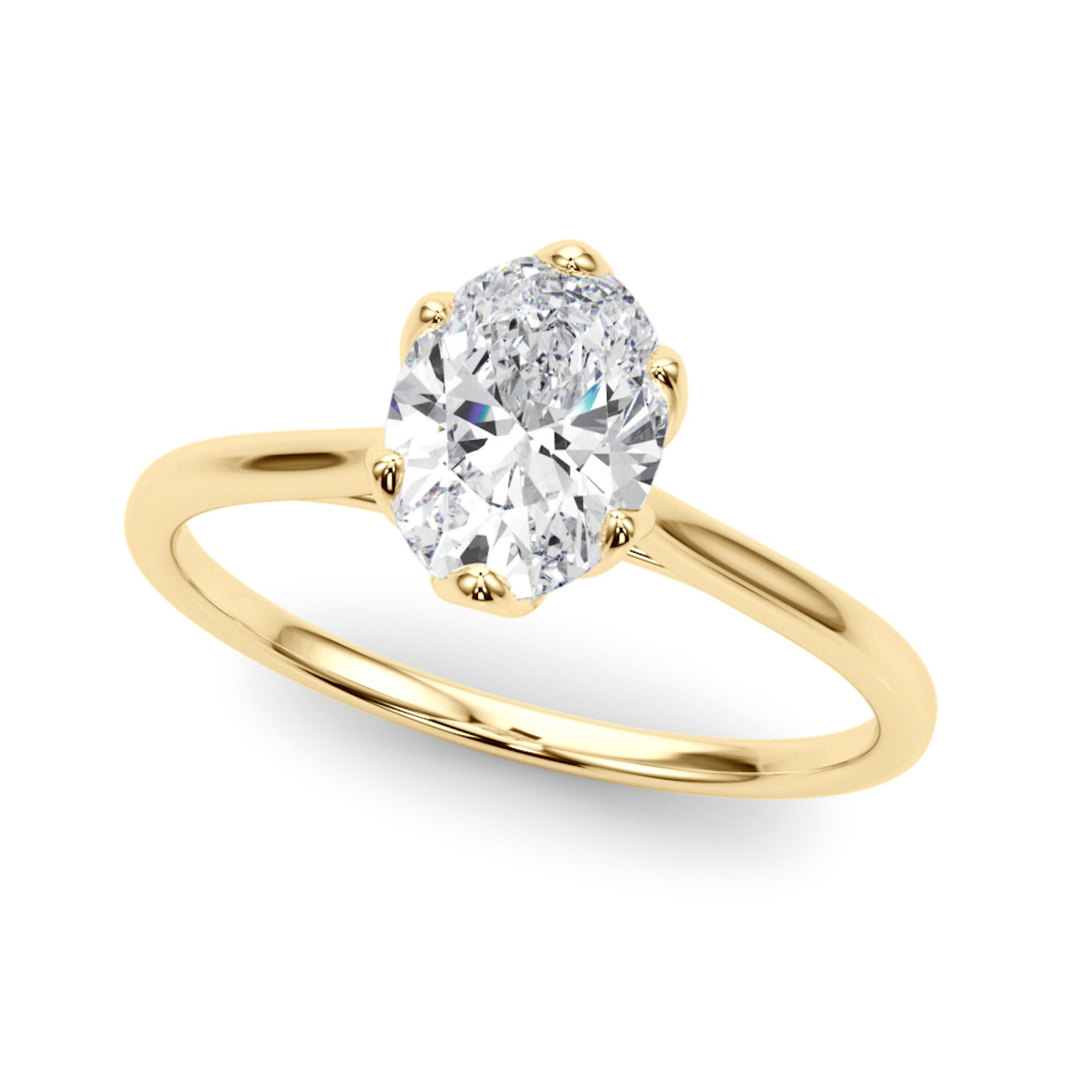 3.5 Ctw Solitaire Round-Cut Engagement Ring in 18K Gold