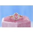 thumbnail image 1 of 1.5Ct Oval Cut Vintage Rose Sapphire Ring , Rose Gold Floral Unique Oval Halo Ring, Size 5, 1 of 3