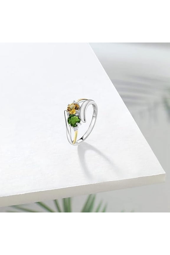 1.5Ct Round Cut Lab Created Multistone Diamond Women's Ring in 14K White Gold Plated