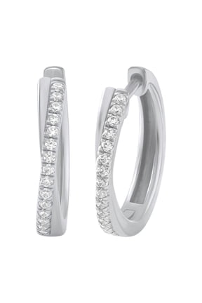 1.5Ct Round Cut Lab Grown Diamond Hoop Earring 14k White Gold Plated For Women