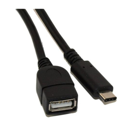 1.5FT USB 2.0 Type-C Male to Type-A Female EXTENSION Cable, 480Mbps, Black