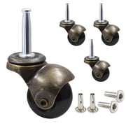 1.5Inch Ball Casters Wheels for Furniture Set of 4 with 8 x 38mm Mounting Stem Sleeve Socket Insert Replacement