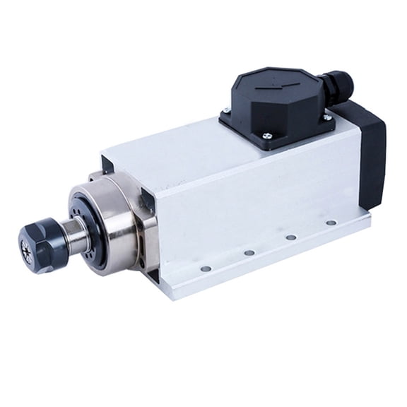 1.5KW Spindle Motor 1500W Air Cooled Motor CNC Square Spindle cnc Spindle Motor Machine Tool Spindle with Plug/Cable Box Version ,Enough Power