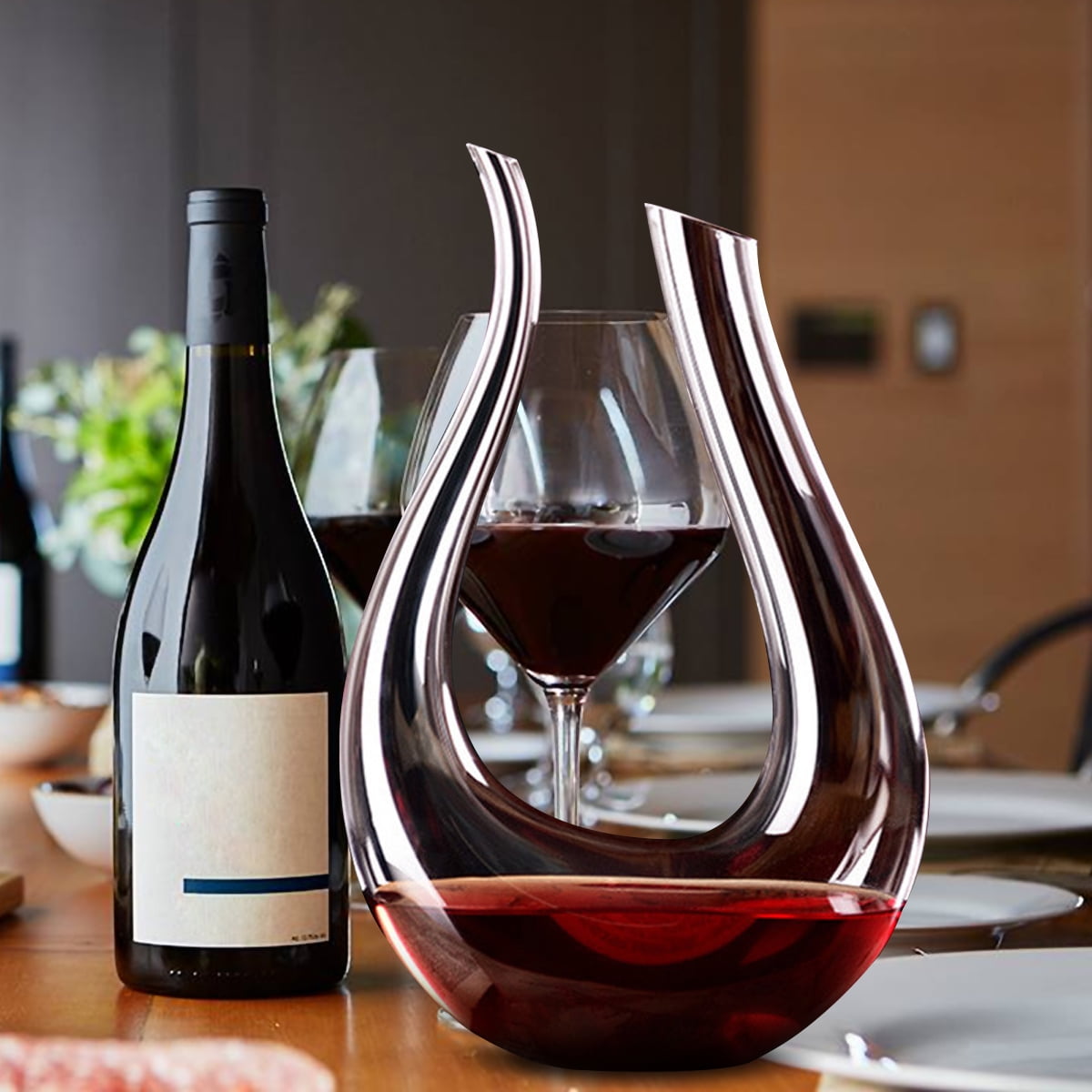 Wine Decanter?1.5L U Shape Classic Wine Aerator , Wine Accessories,100% ...
