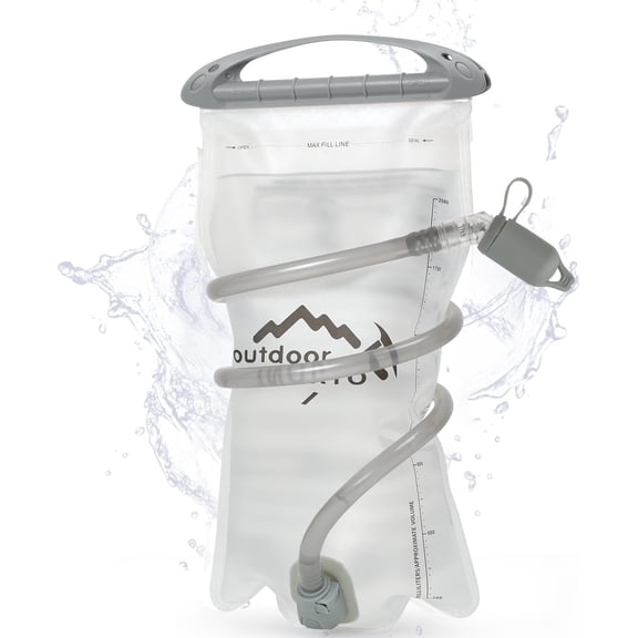 1.5L/2L/3L Hydration Bladder, Bladder with Water Reservoir Hose Insulator & High Flow Bite Valve for Hiking Backpack, Leak Proof 1.5/2L/3L Water Reservoir for Camping Cycling Running