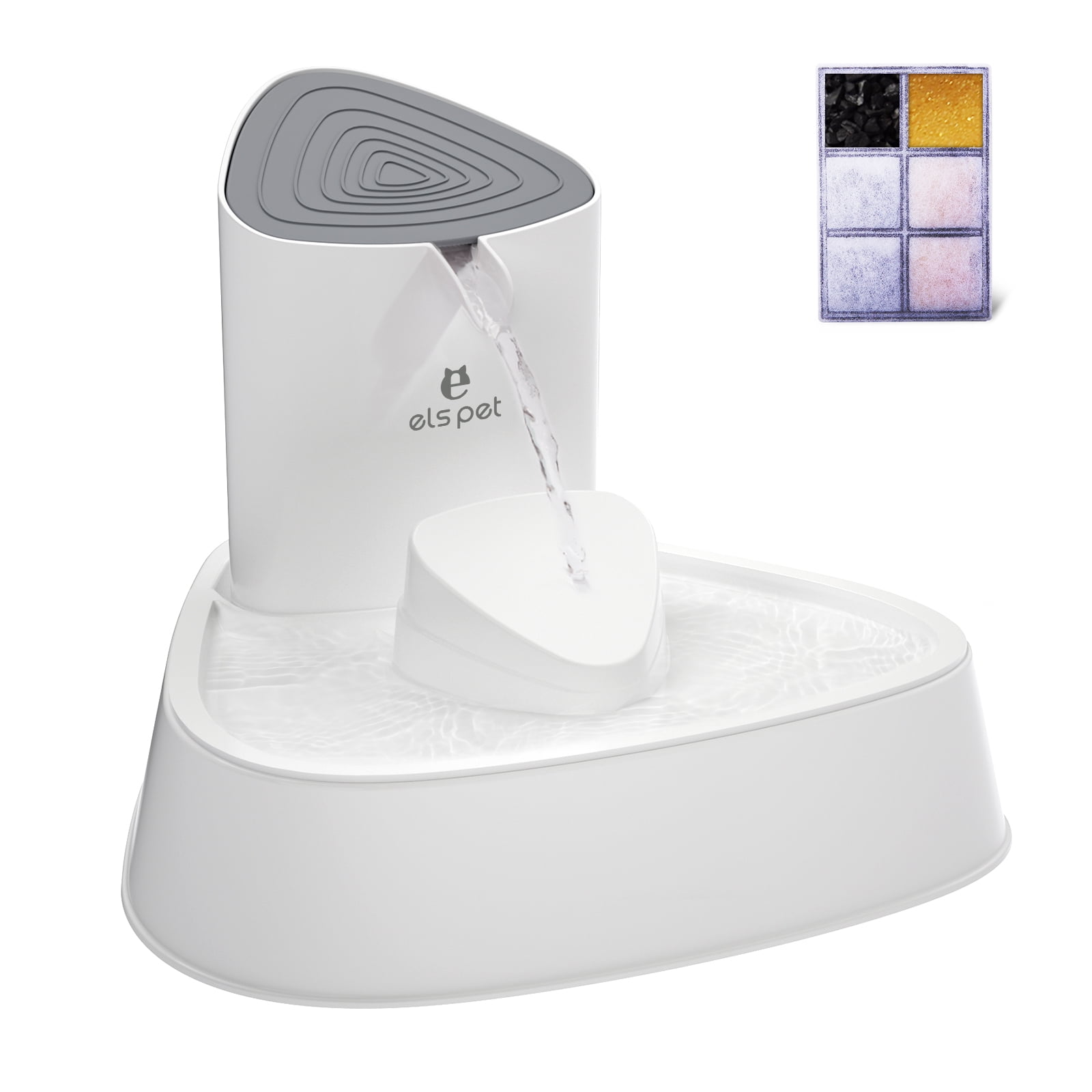 1.5L Auto Pet Water Fountain with Adjust Water Flow Drinking Cat