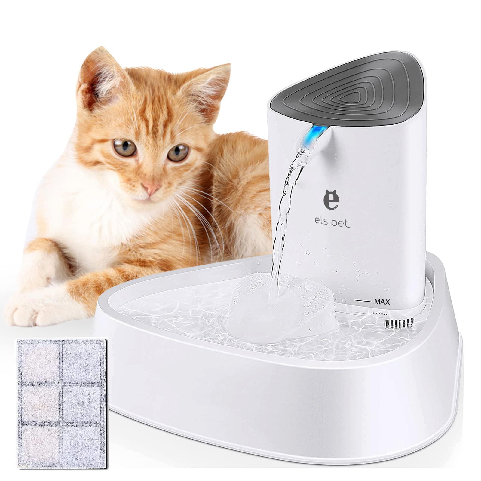 1.5L LED Auto Pet Water Fountain with Adjust Water Flow Drinking Cat