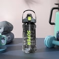 thumbnail image 1 of 1.5L Large Sports Water Bottle with Straw, Time Scale Leak Proof Shatterproof Plastic Hydration Jug for Gym and Travel, 1 of 6