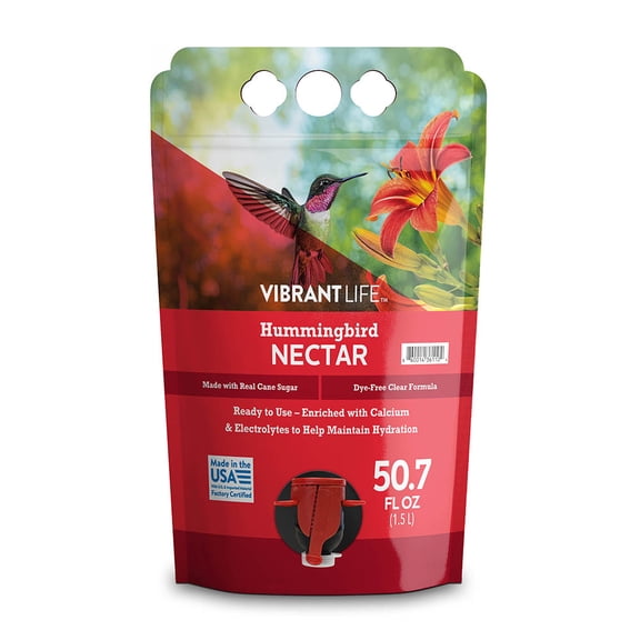 Vibrant Life Ready-to-Use Hummingbird Nectar, 1.5 L Pouch