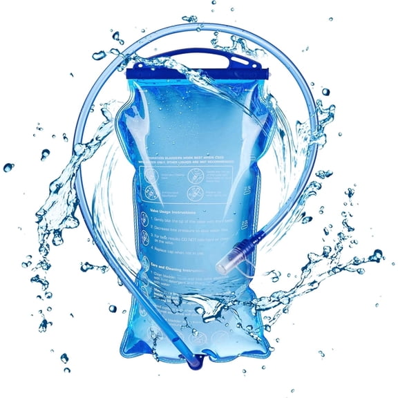 1.5L Soft Folding Water Bottles Leak-Proof Hydration Bladder Water Bladder Collapsible Flask Hydration Pack Vest Ideal for Running Hiking Cycling Outdoor