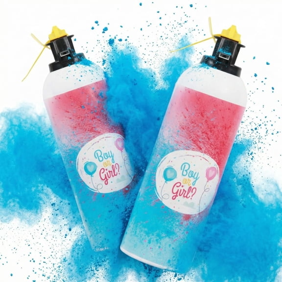 1.5LB Gender Reveal Party Blue Powder Spray Bottles Set, 2 Pack, Baby Gender Announcement Party Supplies