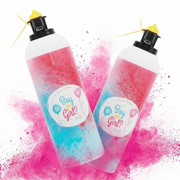 1.5LB Gender Reveal Party Pink Powder Spray Bottles Set 2 Pack, Baby Gender Announcement Party Favors Supplies
