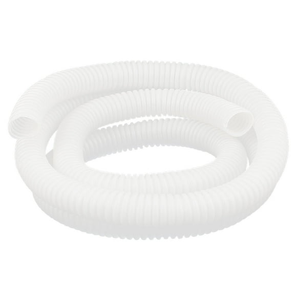 1.5M/59.1" Flexible Plastic Insulation Corrugated Wiring Tube Conduit White