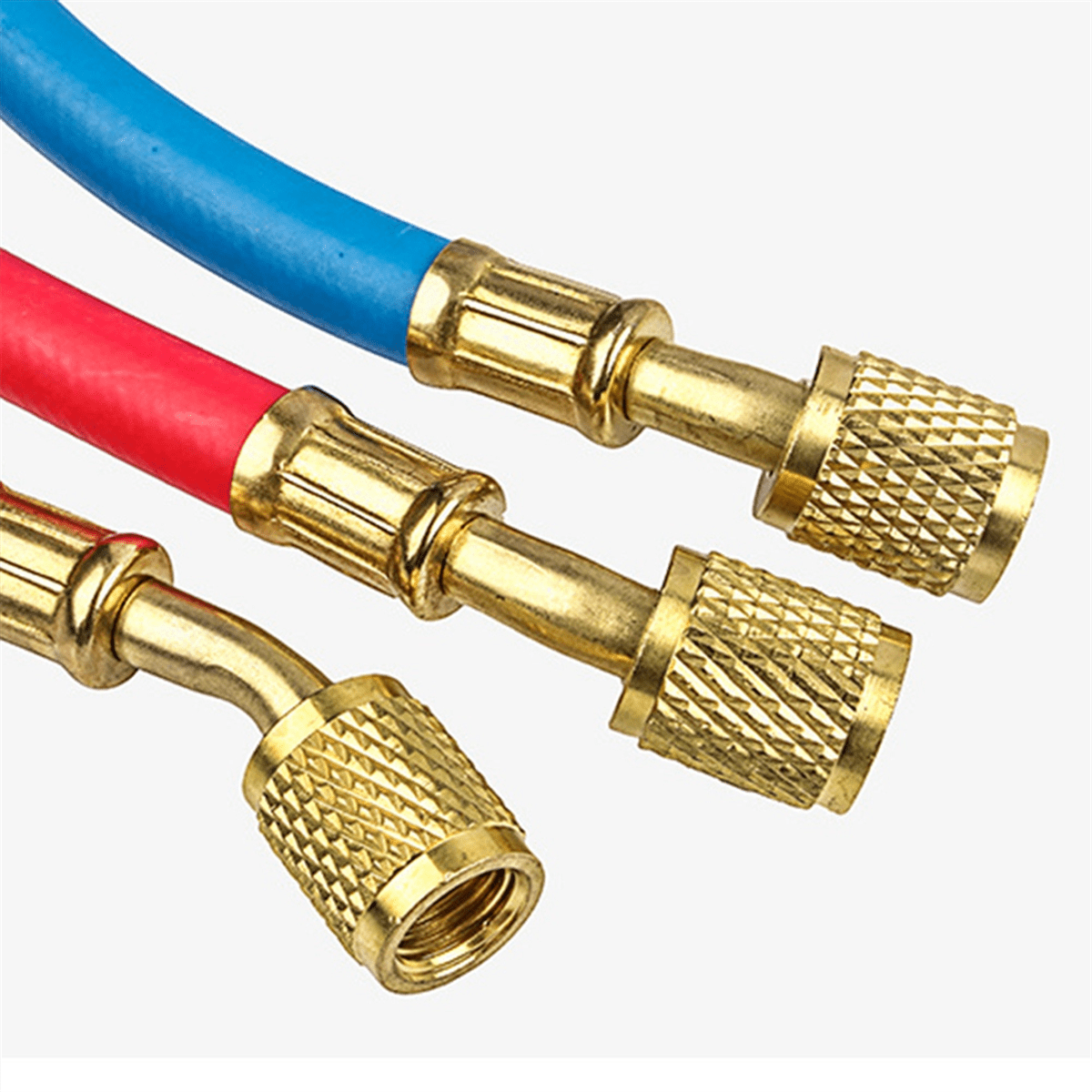 1.5M AC Charging Hose Tube Kit Hose Low Loss Fittings for R134A R12 R22 Refrigerant Air Conditioning Manifold Gauge