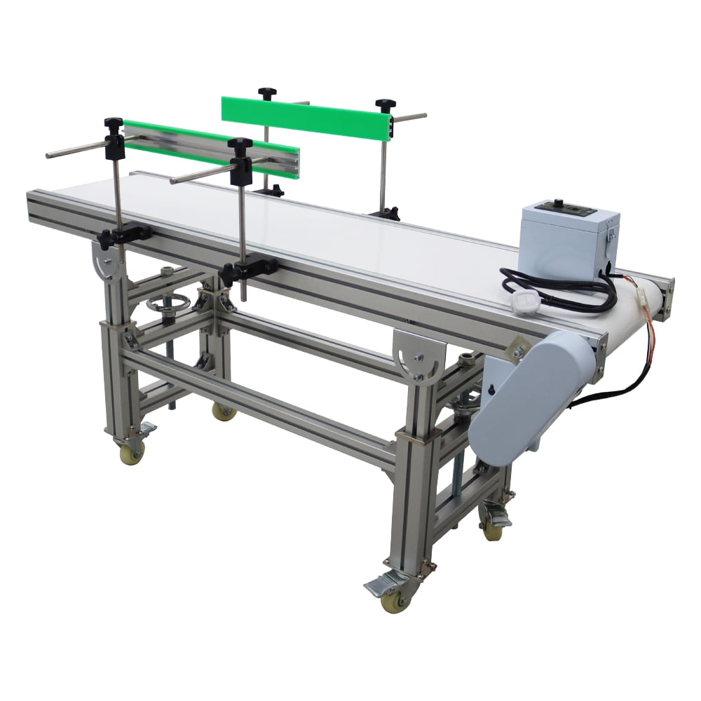 1.5M Conveyor White PVC Belt Aluminum Alloy Body Adjustable Without ...
