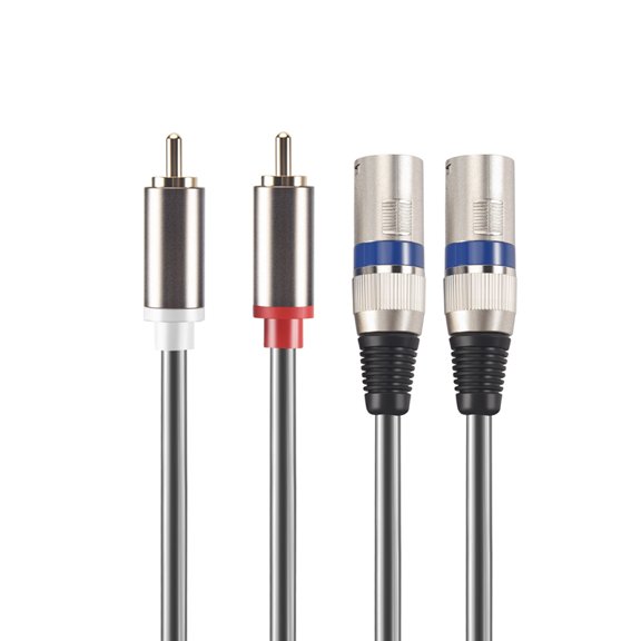 1.5M Dual Male To Xlr Cable 2 Plug Adapter Hifi Stereo Audio Extension for Miniphone Speaker