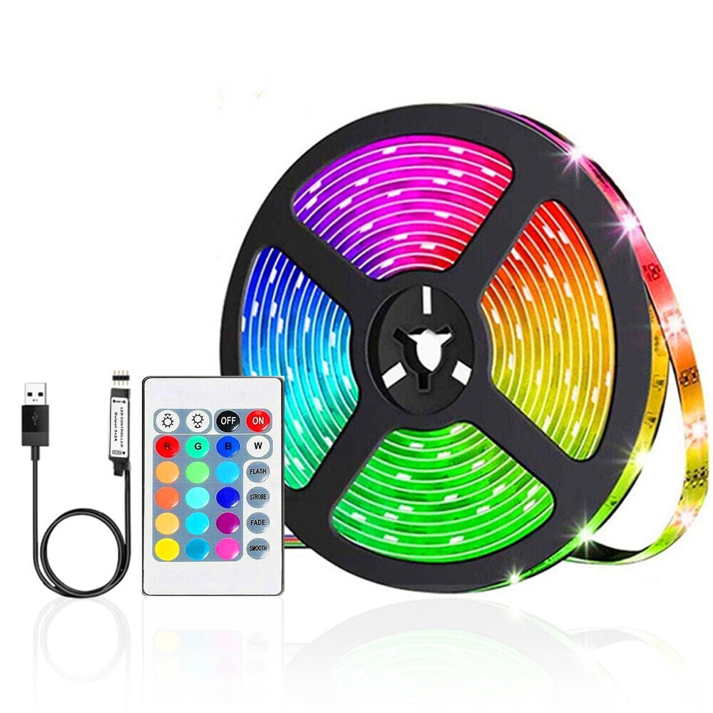1- 5M LED Strip Lights RGB 5050 Colour Changing Tape Cabinet Kitchen TV ...