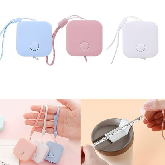 1.5M Retractable Tape Body Measuring Soft Ruler Tape Sewing Cloth Tailor Tape Measure Sewing Tailor Tapes Telescopic Ruler Blue Smile Home